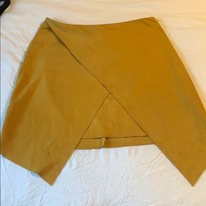 DO+BE faux suede skirt mustard yellow